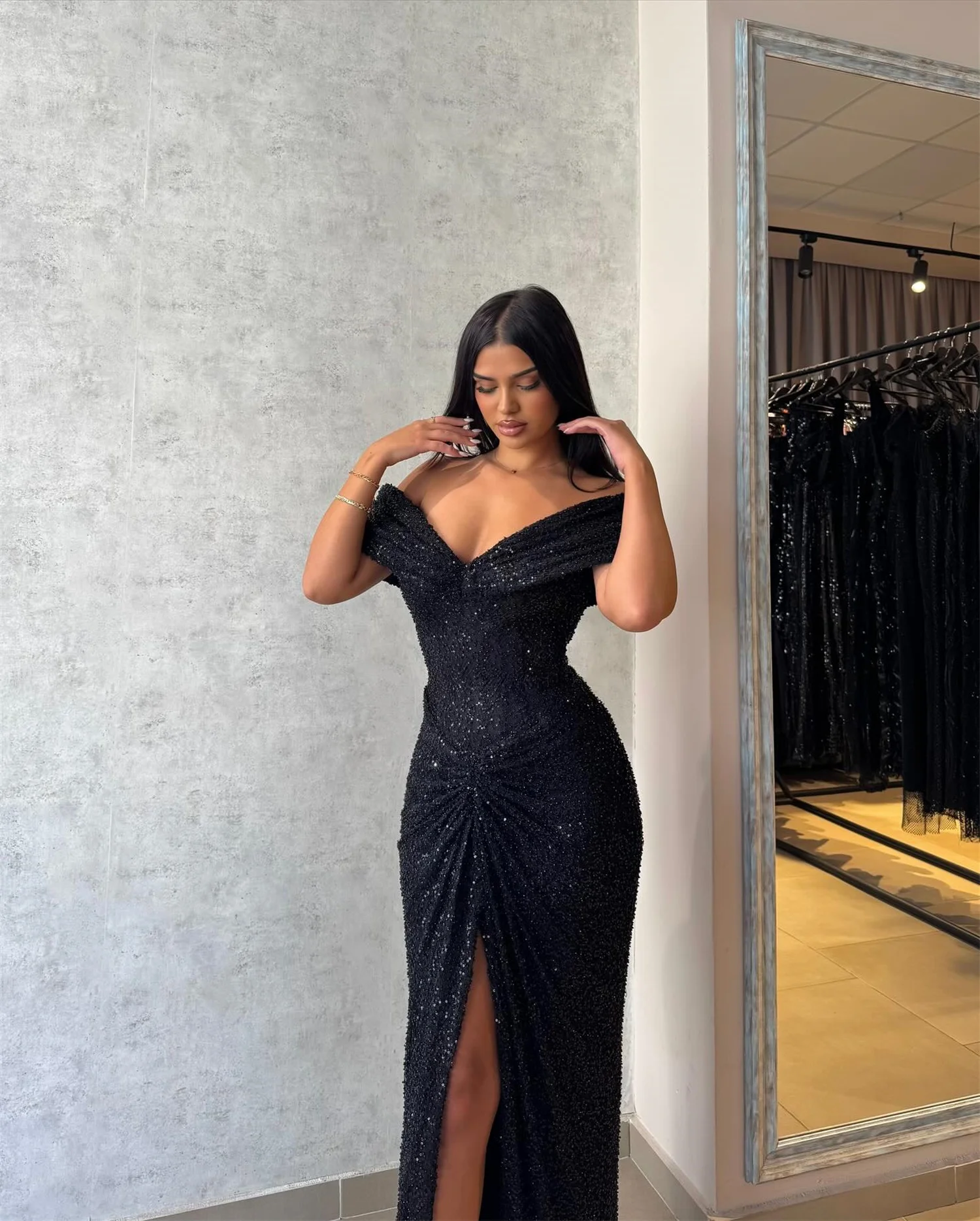 Lorrtta robes de bal de luxe pour les Occasions spéciales Плаkoaе pentruч versa kuе robe de soirée pour femme sirène personnalisée broderie de perles noires