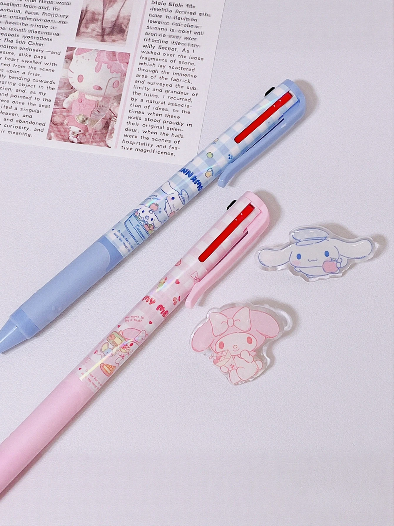 Sanrio Nero 0.5mm Asciugatura Velocità Penna Liscia Penna Neutra Cartoon Melody Kuromi Carino Press Pen Ins ragazza Learning e Office Supplie