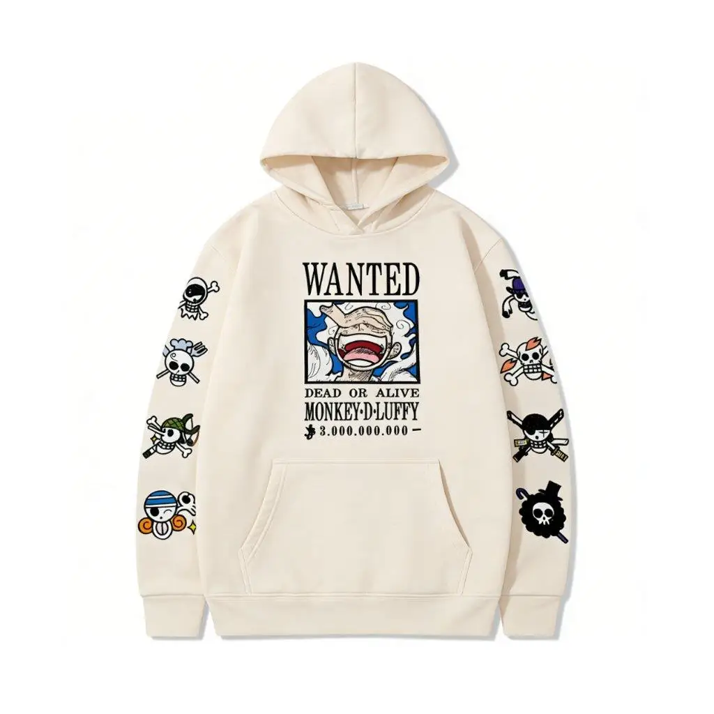 

One Piece Monkey D Luffy Hoodie Sweatshirt Men Women 2026 Autumn Winter New Anime Streetwear Graphic Print Casual Cosplay Jacket