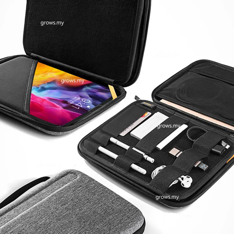 حقيبة تخزين الكمبيوتر اللوحي لجهاز iPad A16 2025 Pro 11 13 M4 10.9/11 بوصة / 12.9 بوصة إيفا حافظة صلبة حقيبة كمبيوتر محمول مقاومة للصدمات