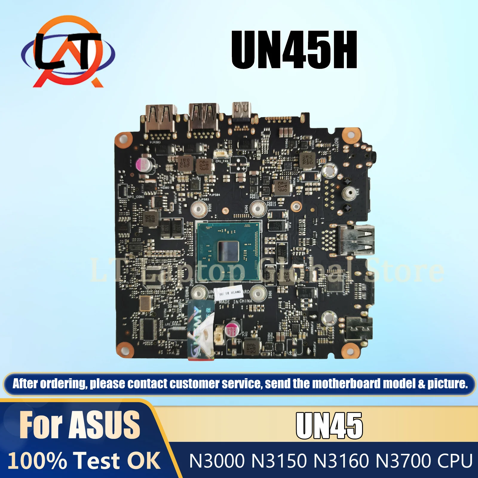 UN45H placa-mãe para ASUS Vivo Mini PC UN45 UN45H mini computador placa-mãe com N3000 N3150 N3700 N3160 CPU 100% testado OK