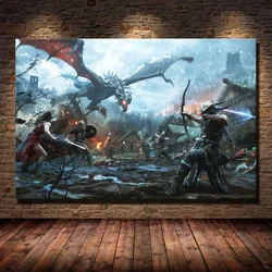 No Framed Online Games Skyrim Posters Home Decoration Canvas Paintings Wall Art Pictures for Kids Room Decor