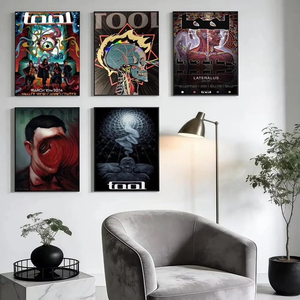 Alternative Metal Bands T-Tool Poster Modern Minimalist Wall Art Prints for Bedroom Living Room Home Decor Interior Gift