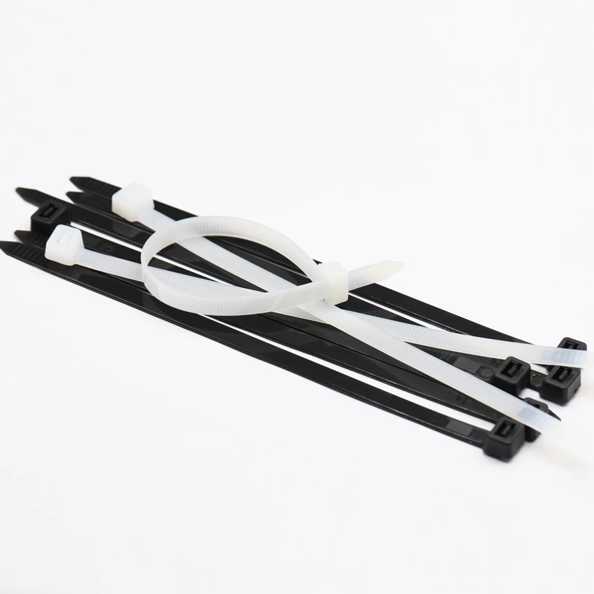 10*720/760/800/900/1000/1200/1500mm 8.8/9mm Width Black White Self-Lock Nylon Ring Strap Wrap Ziptie Fasten Zip Ties Cable Tie