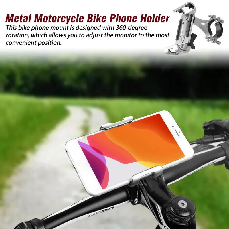 Bike Phone Mount Motorcycle Phone Mount Universal Anti-slip Cell Phone Holders Compatible With 3.5-6.5in Phones