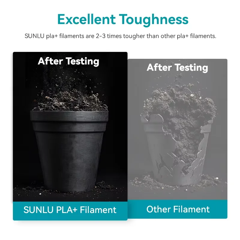 SUNLU 5KG PLA Plus / خيوط طابعة ثلاثية الأبعاد شفافة 1.75 مم 1000 جرام بكرة (2.2 رطل) ترتيب بدقة بدون خيوط عقدة تناسب معظم طابعات FDM