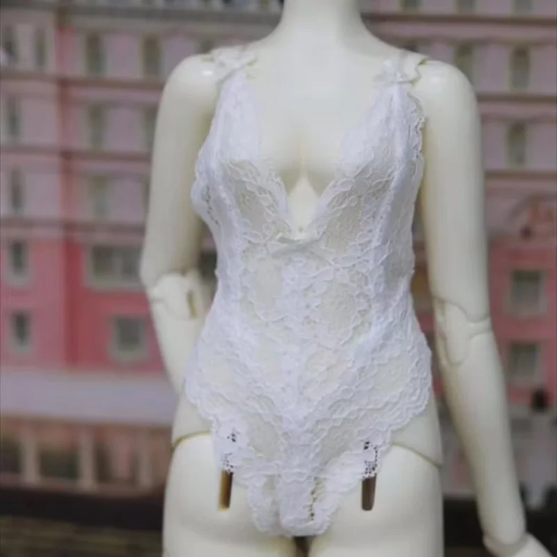 BJD Doll Toys Clothes Underwear Set Girls 1/3 Elegant Daily White Hollowed-out Lace Onesie Gifts Doll Accessories