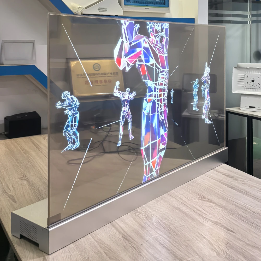 1080P 55 Inch Full Color Transparent OLED Screen Information Ads Player LED Display Digital Signage
