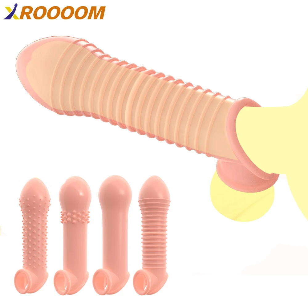 

Textured Silicone Penis Sleeve - 3cm Penis Extender with Penis Ring| Reusable Condoms| Stretchy Penis Sheath Couples Sex Toys