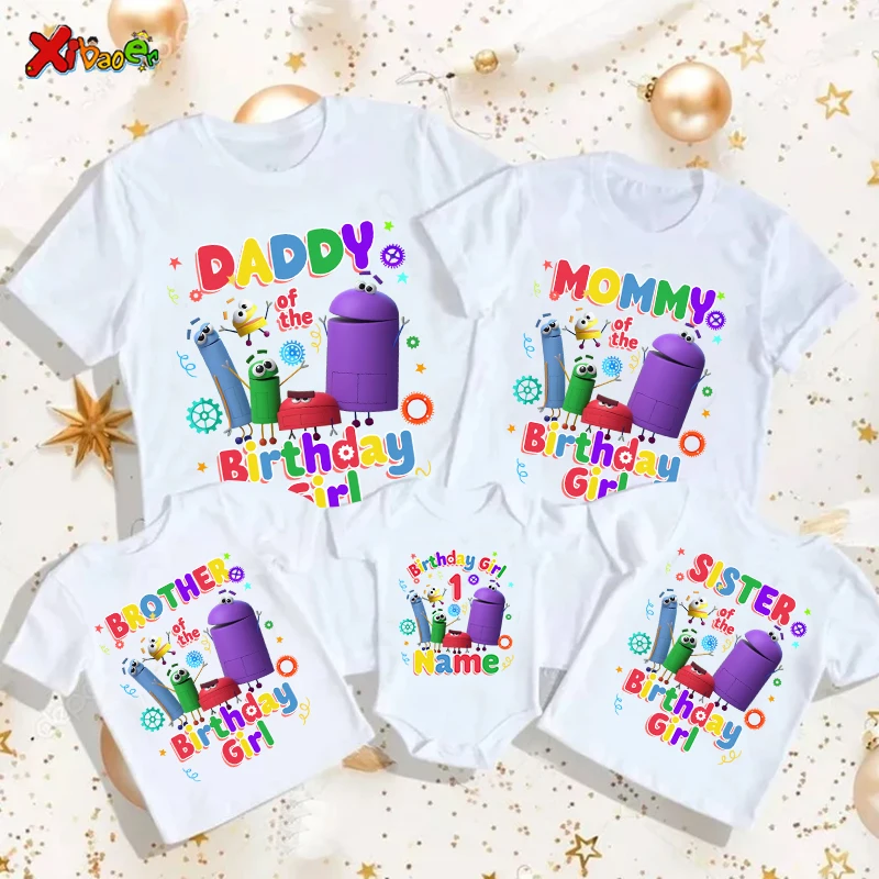 

story bots Birthday Shirt 1st Birthday Girl Party Family Matching Outfits Funny Shirt 2nd Birthday Girls Shirts Family Look 3rd