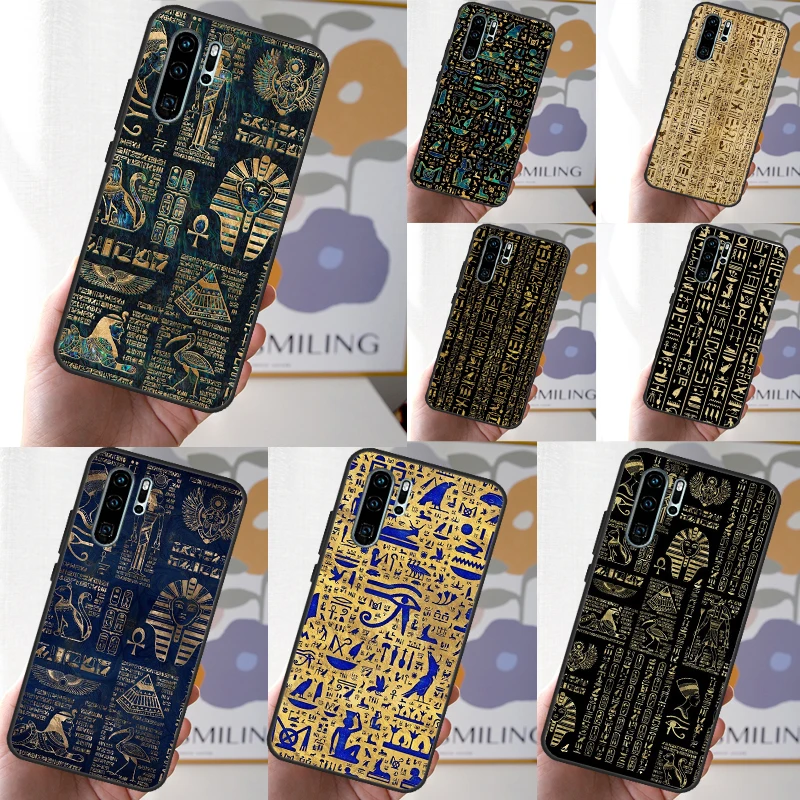 Ancient Egyptian Hieroglyphic Case For Huawei Nova 11 Pro 10 9 SE 3i 7i 11i 5T Y60 Y61 Y70 Y90 Y91 P20 P40 P30 Lite Cover