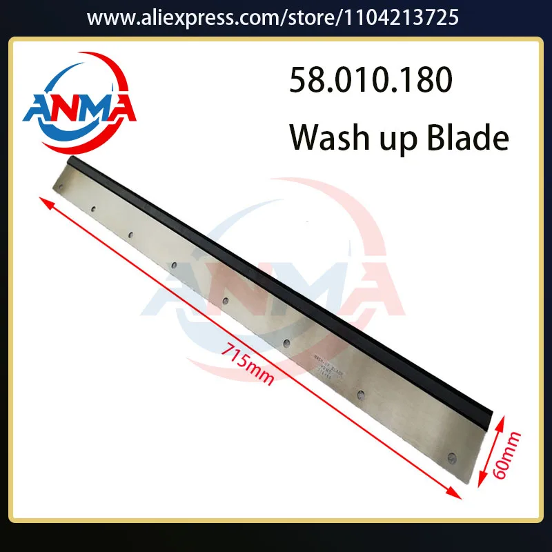 

1 Piece 58.010.180 715*60*0.5mm 8 Holes Wash up Blade 715×60×0.5mm For Heidelberg MO Machine Spare Parts