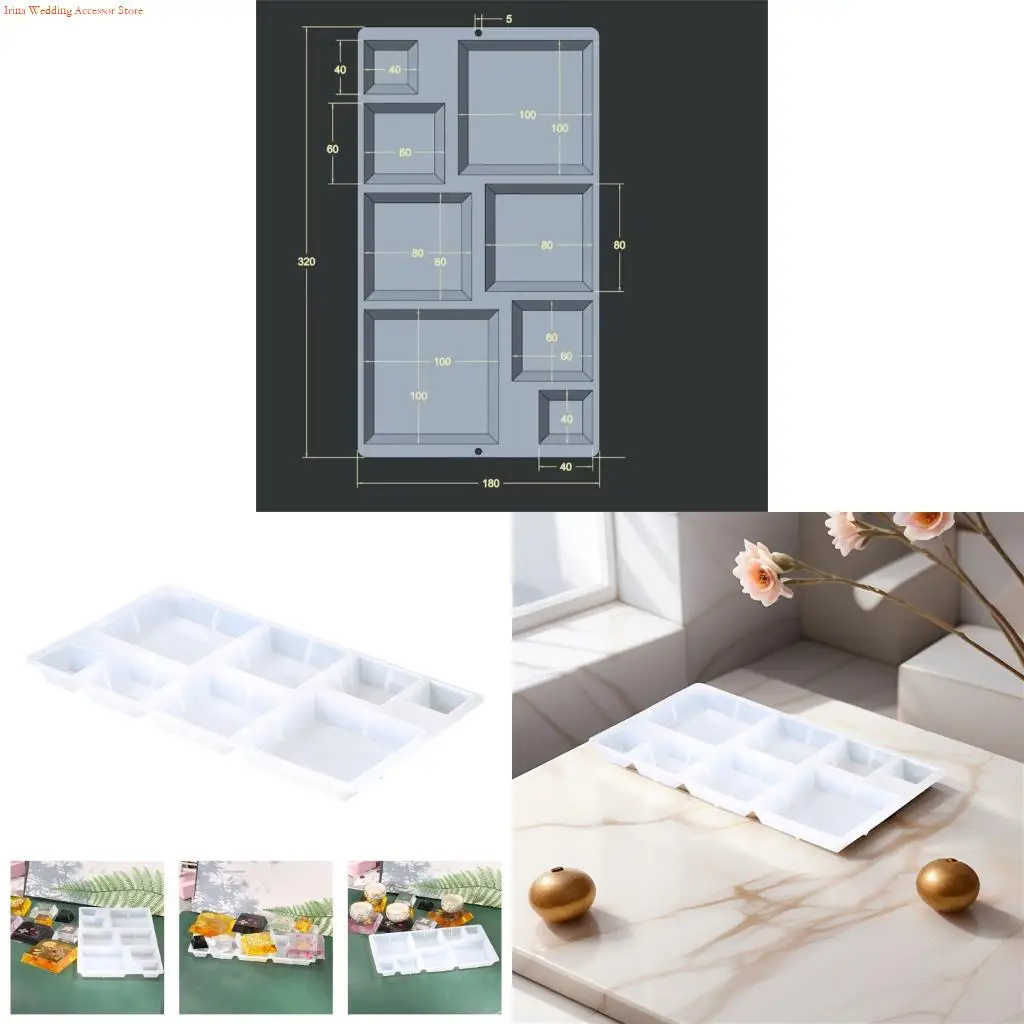 G92D Heat Resistant Silicone Block Molds For DIY Crafts 22mm Tall Nonstick Design