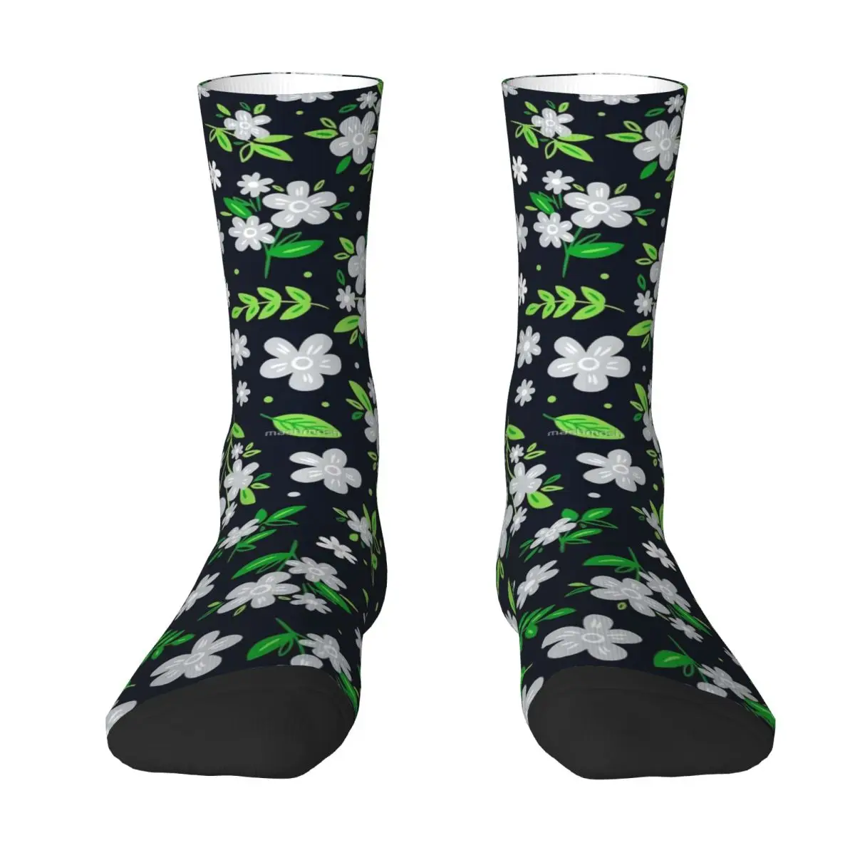 Beautiful Ditsy Floral Stockings Ladies Flower Print Socks Soft Casual Socks Spring Running Anti-Slip Graphic Socks Gift