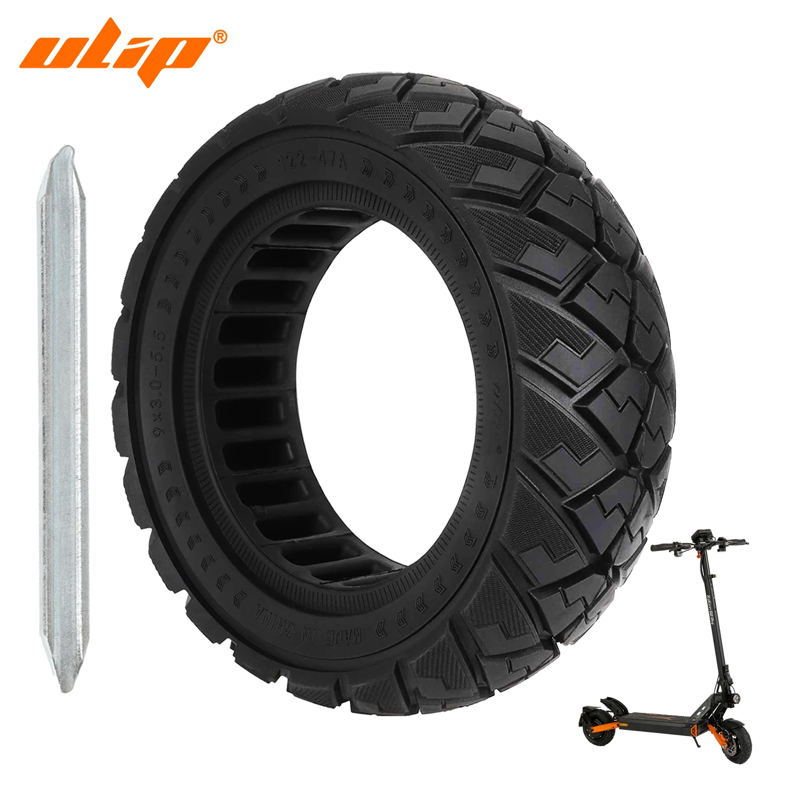 

ULIP 9Inch Solid Tire 9x3.0-5.5 For New 2024 Version Kukirin G2 Pro Electric Scooter Front Rear Wheel Replacement Honeycomb Tire