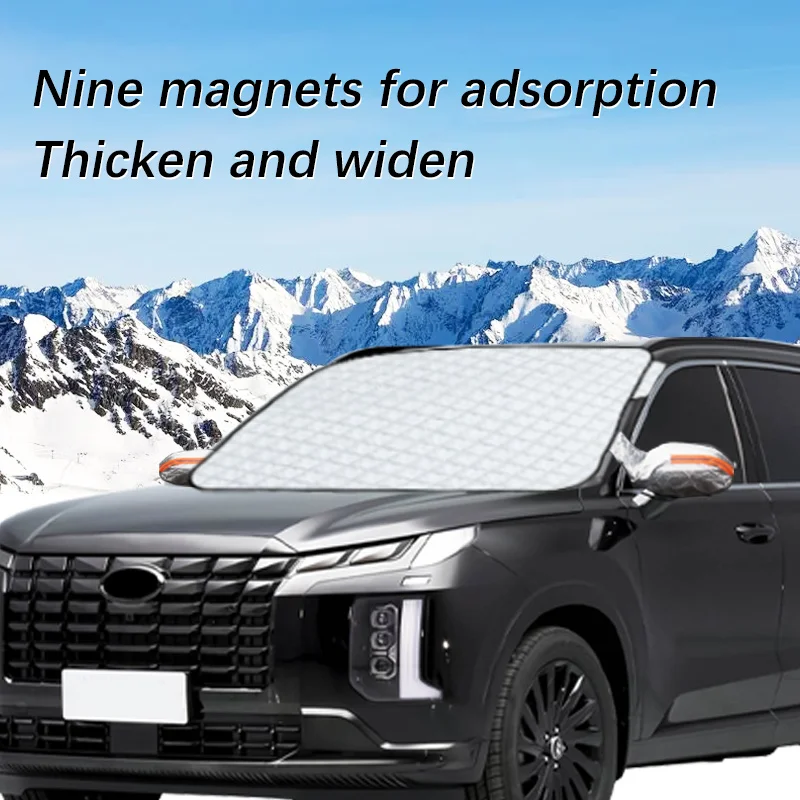 

Magnetic Car Windshield Snow Cover Winter Ice-Frost Guard Sun Shade Protector For Hyundai Palisad 2021-2024 Exterior Accessories