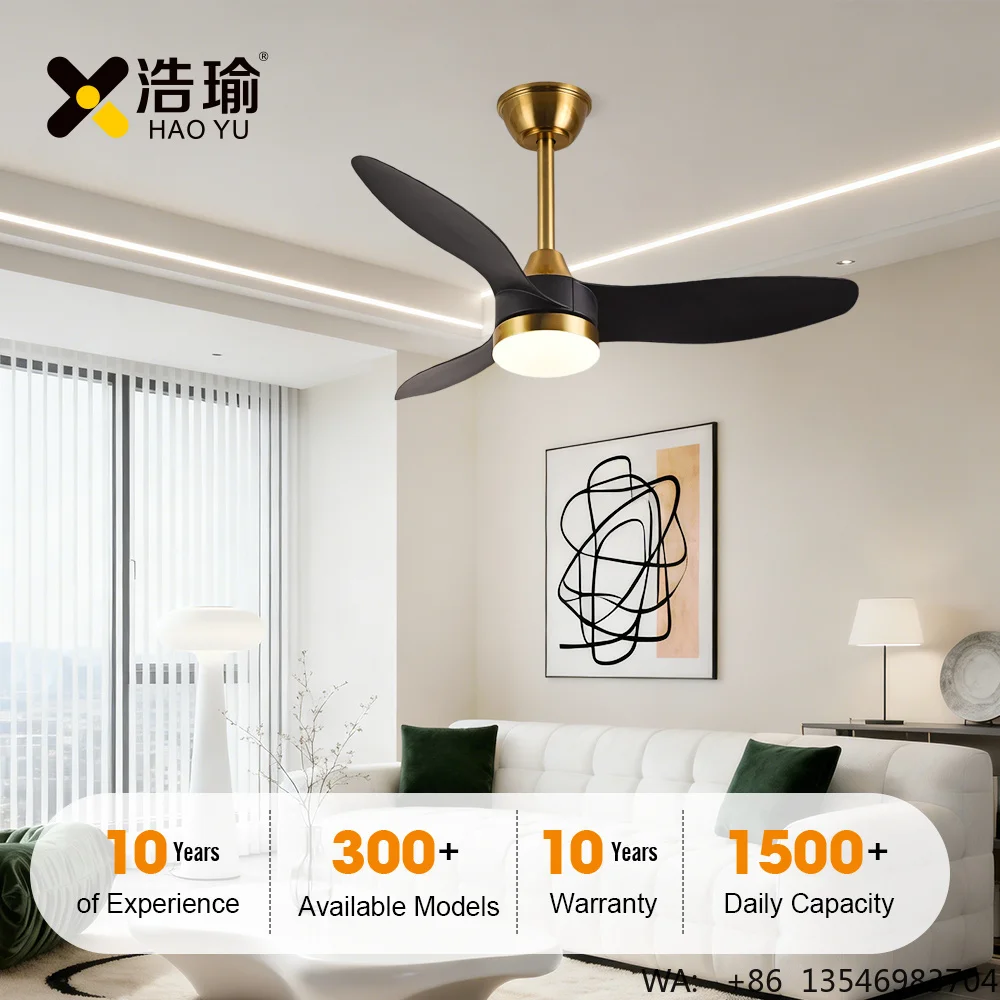 #3316 Factory Direct 36-Inch Abs Blade Modern Decorative Ceiling Fan with Light Remote Energy Saving Silent Motor for Home Decor