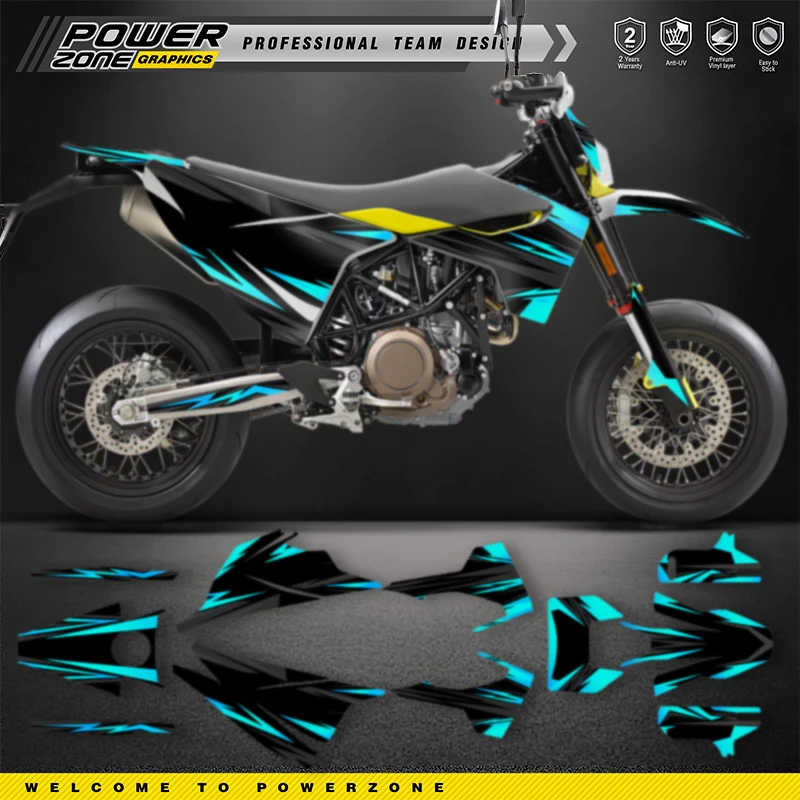 PowerZone New Style Graphics Decals Stickers Kit For Husqvarna Decal 15-20 701 SUPERMOTO ENDURO 2015-2017 2018 2019 2020