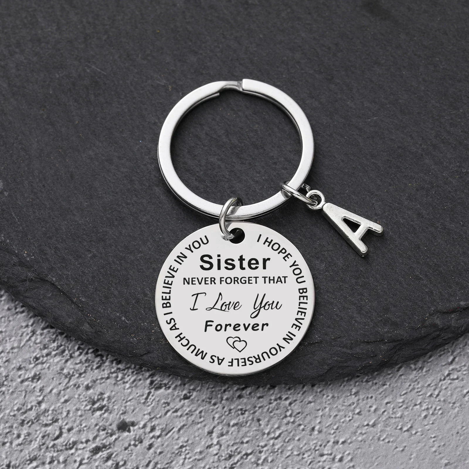 Stainless steel Spanish keychain, given to family and friends