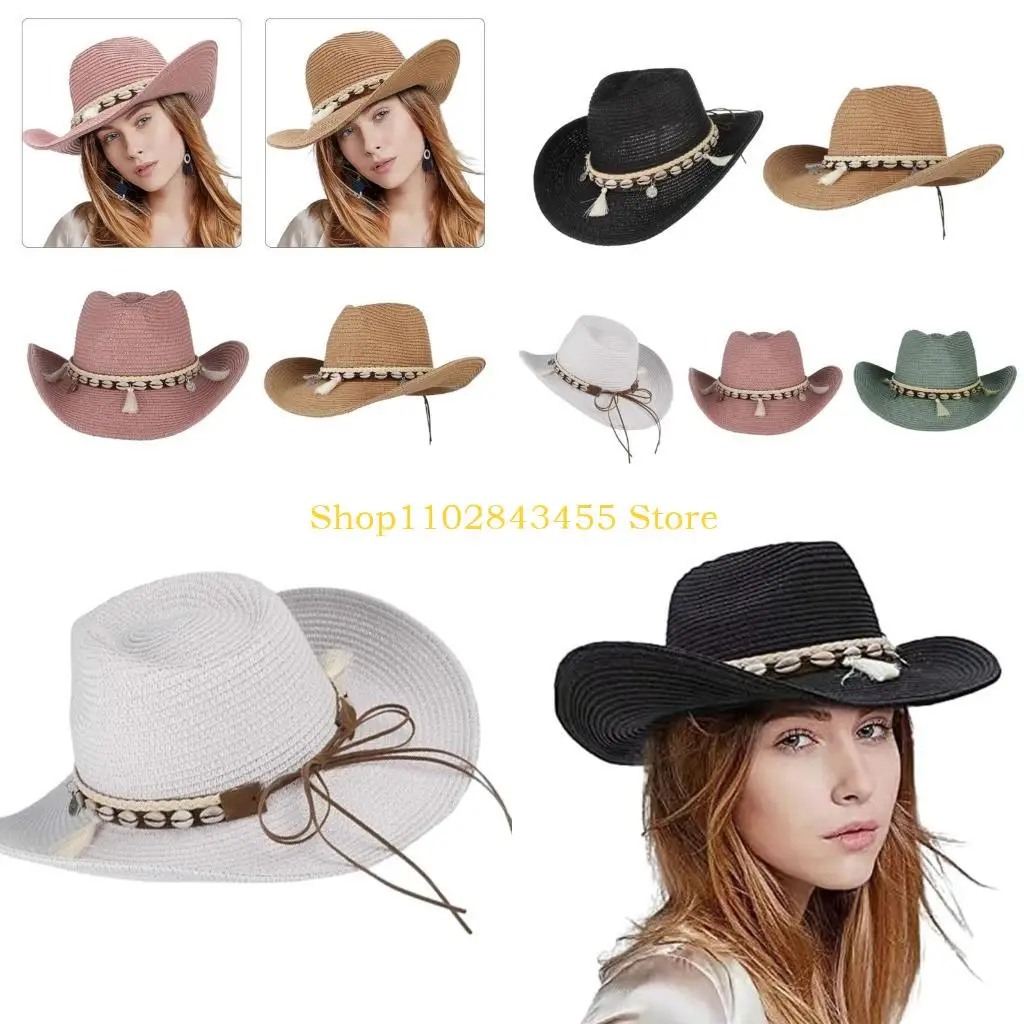 

49MC Отпускная ковбойская шляпа Соломенная шляпа Панама для мужчин и женщин-комиков