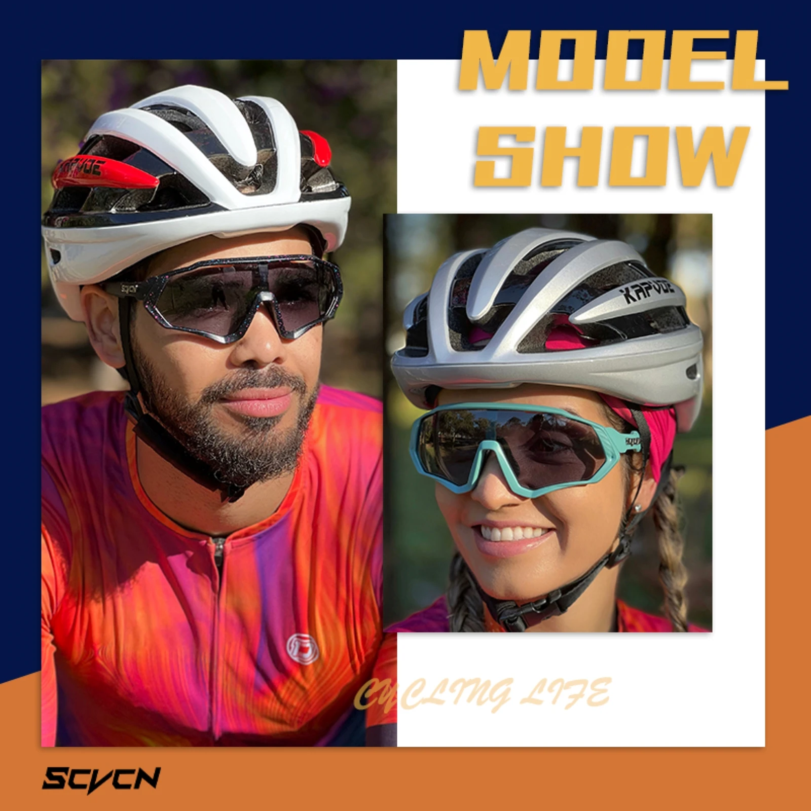 SCVCN Hot Photochromic Cycling Sunglasses Outdoor Sports Road MTB Running Driving Glasses Bicycle Goggles UV400 Bike Eyewear