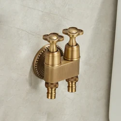 Antique Bronze Bibcocks Wall Mounted Washing Machine Taps Mop Pool Tap Garden Outdoor Water Modern Kitchen Taps Bathroom Faucets