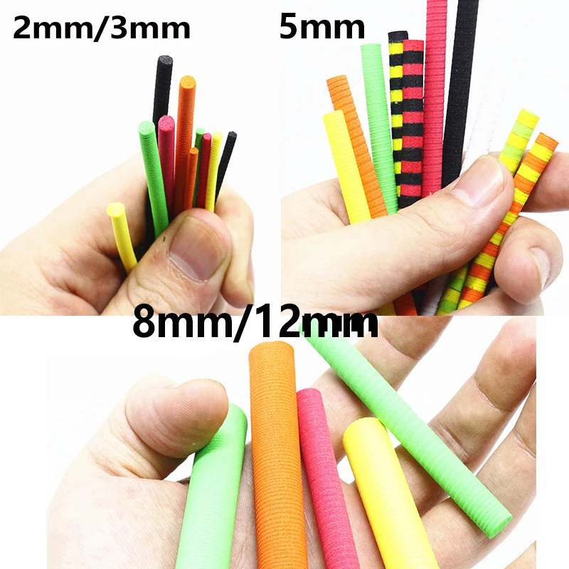 3/5/8/12mm fly tying foam roller post 7cm long foam cylinder fly body extension buoyant terrestrial insect fly tying materials