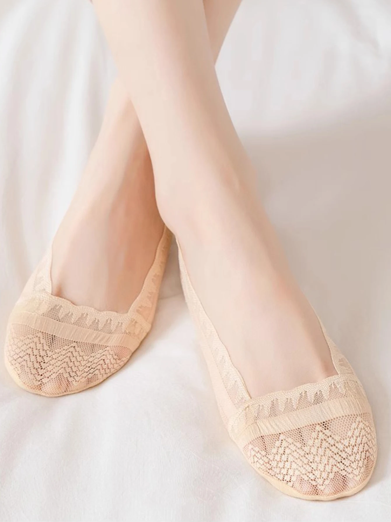 5 paia/lotto calzini invisibili da donna calzini corti in pizzo a rete da barca