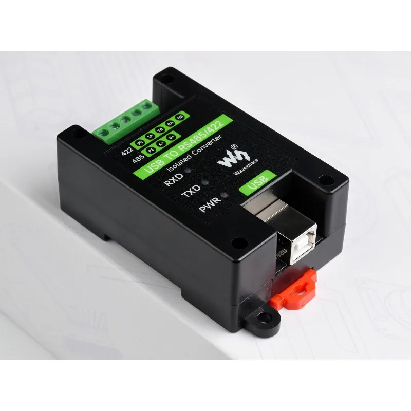 Din Rail USB do RS485/422 izolowany konwerter przemysłowy, oryginalny FT232RL i SP485EEN, ochrona przed wieloma