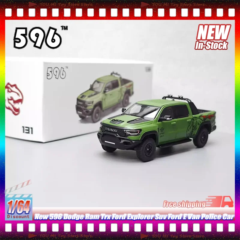 

1:64 New 596 Dodge Ram Trx Ford Explorer Suv Ford E Van Police Car Alloy Miniature Die-Casting Car Models Custom Children'S Toys
