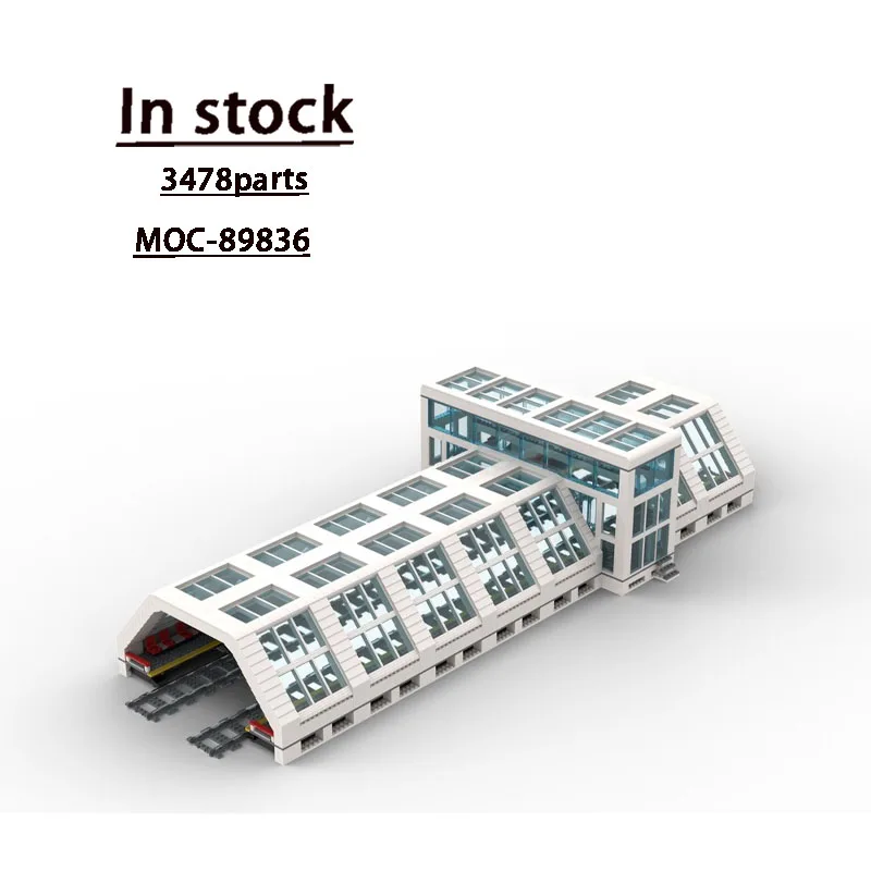 

MOC-89836Новый белый прозрачный современный поезд, строительные блоки с видом на улицу, модель3478PartsMOC, креативная игрушка на день рождения для мальчиков