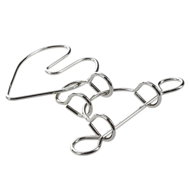 

6X Heartbreak Wire Brain Teaser Metal Puzzle