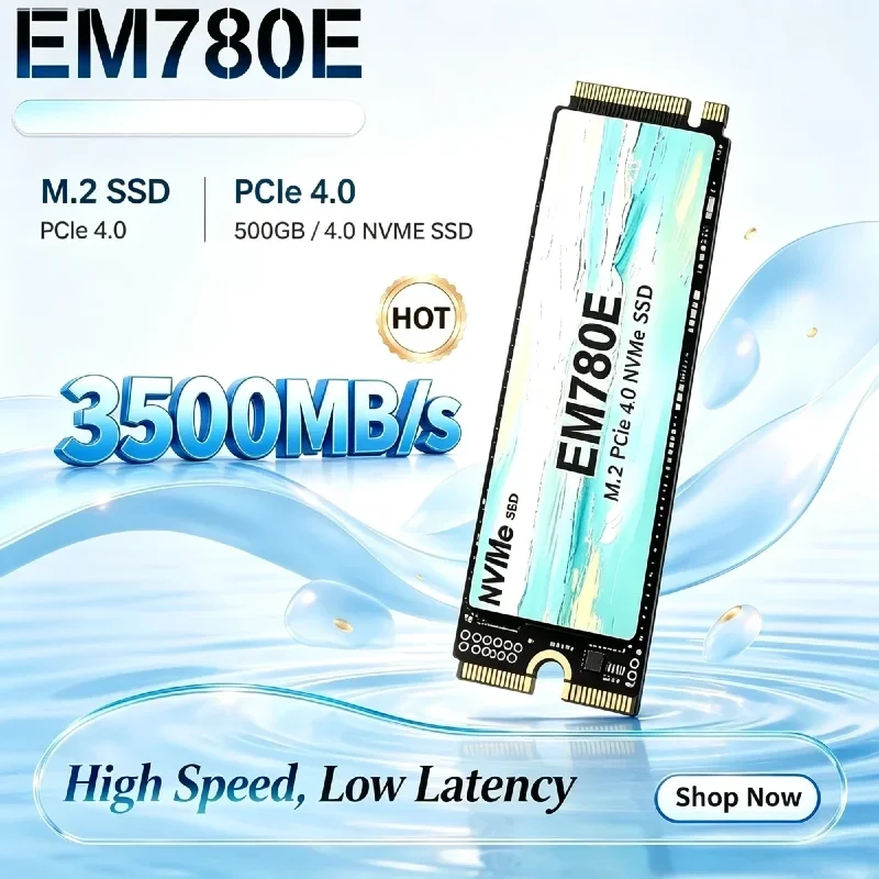 EM780E 500GB 1TB 2TB 4TB M.2 NVMe PCIe 4.0 Internal Solid State Drive High Speed Gen4 SSD for Gaming Office Laptop PC Max Unit