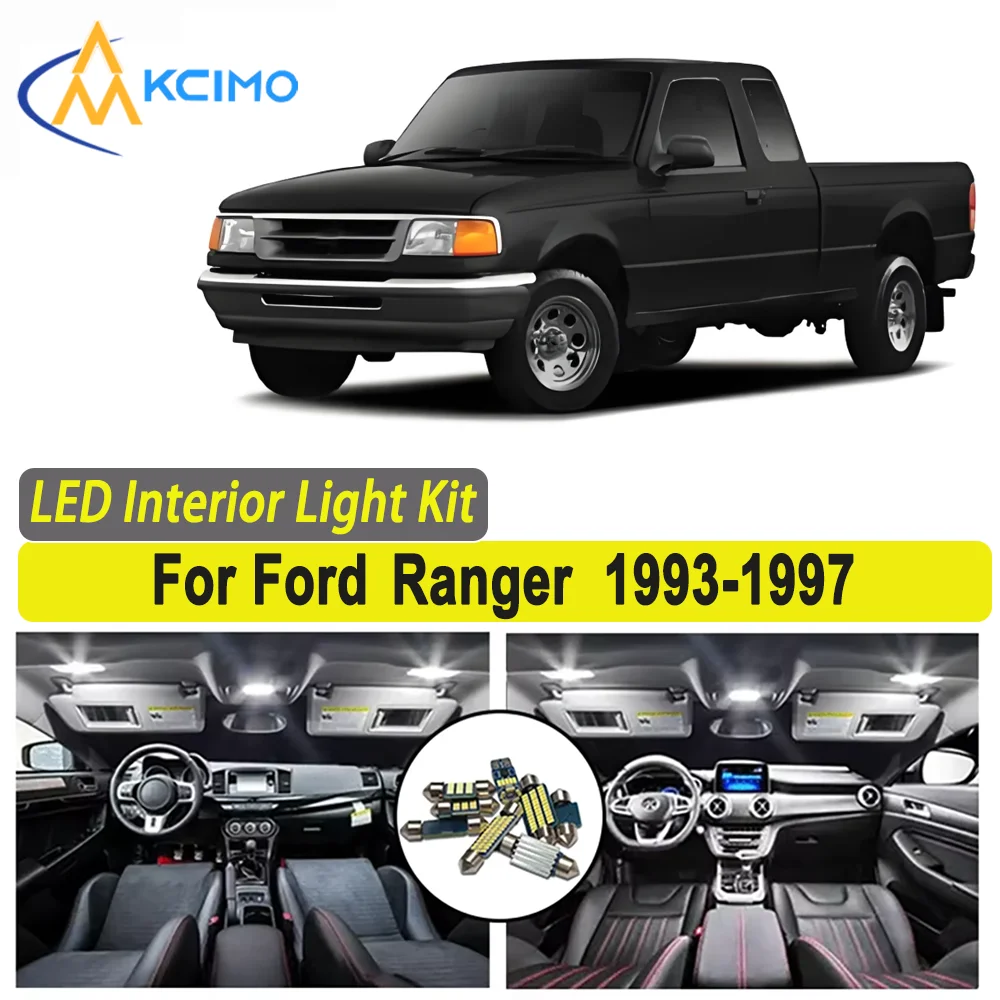 

Kcimo LED For Ford Ranger (1993-1997) Premium Bright LED Interior Dome Map Trunk Light Kit Car Led Lamps Canbus Car LED Lights