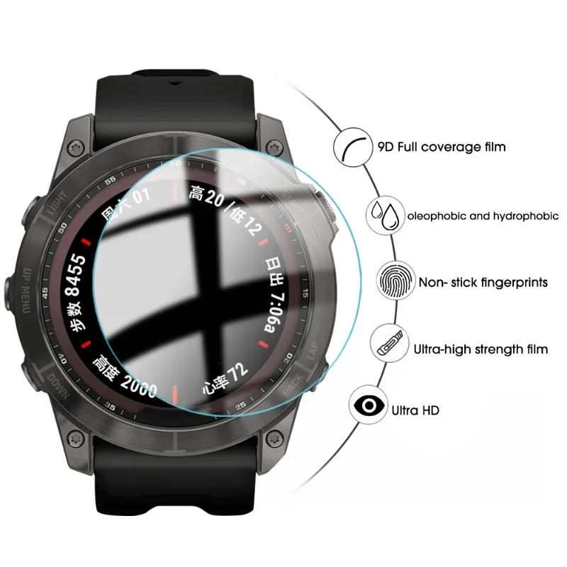 Protector de pantalla de cristal templado para reloj inteligente, película protectora para Garmin Fenix 8 7 7S 7X 6 6S 6X Pro Sapphire HD, 8 43/47/51mm 7S 7X