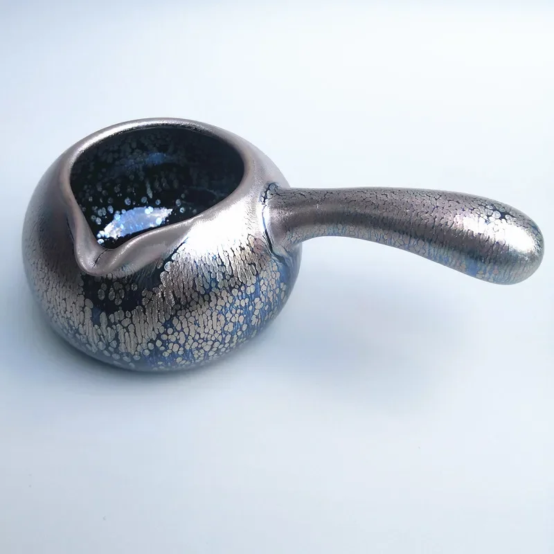 Jianzhan-Oil Drop Side Handle Gongdao Cup, Large Iron Body, Ceramic Tea Distributor, Tea Sea Tea Set Accessories