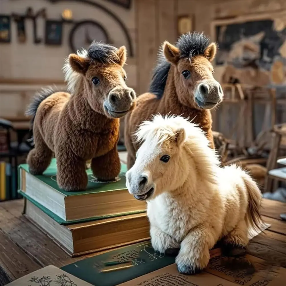Fashion Plush Robot Horse Toy Interactive Walking Electronic Moving Doll Tail Wagging Smart Horse Chilren