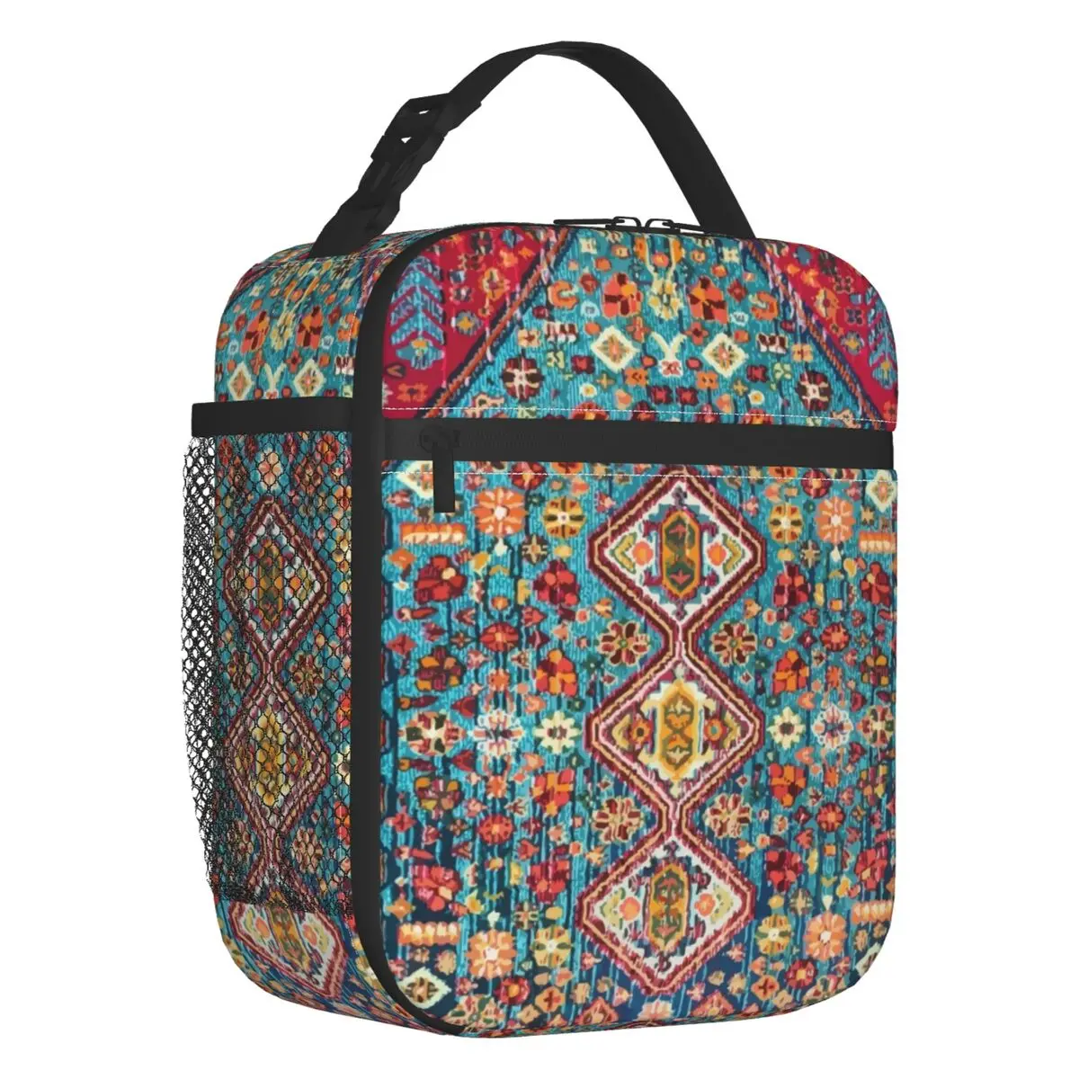 Traditional Antique Moroccan Style Insulated Lunch Bags for Bohemian Portable Thermal Cooler Food Lunch Box Work School Travel