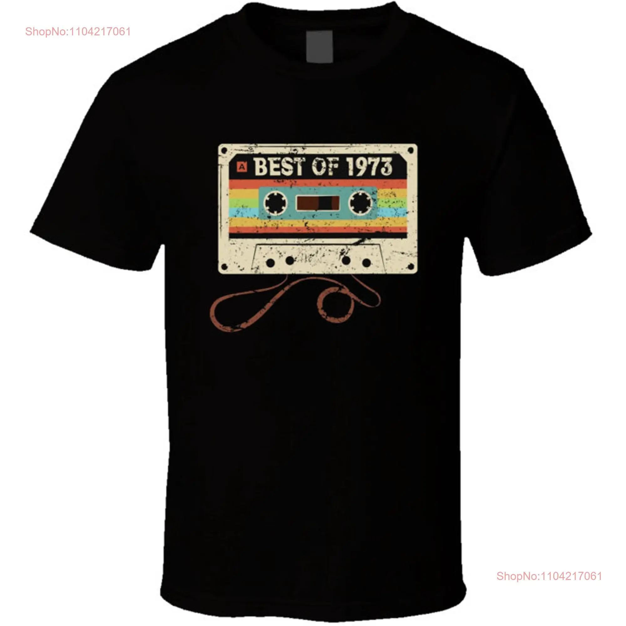 Best Of 1973 Cassette Tape Vintage Look T Shirt long or short sleeves