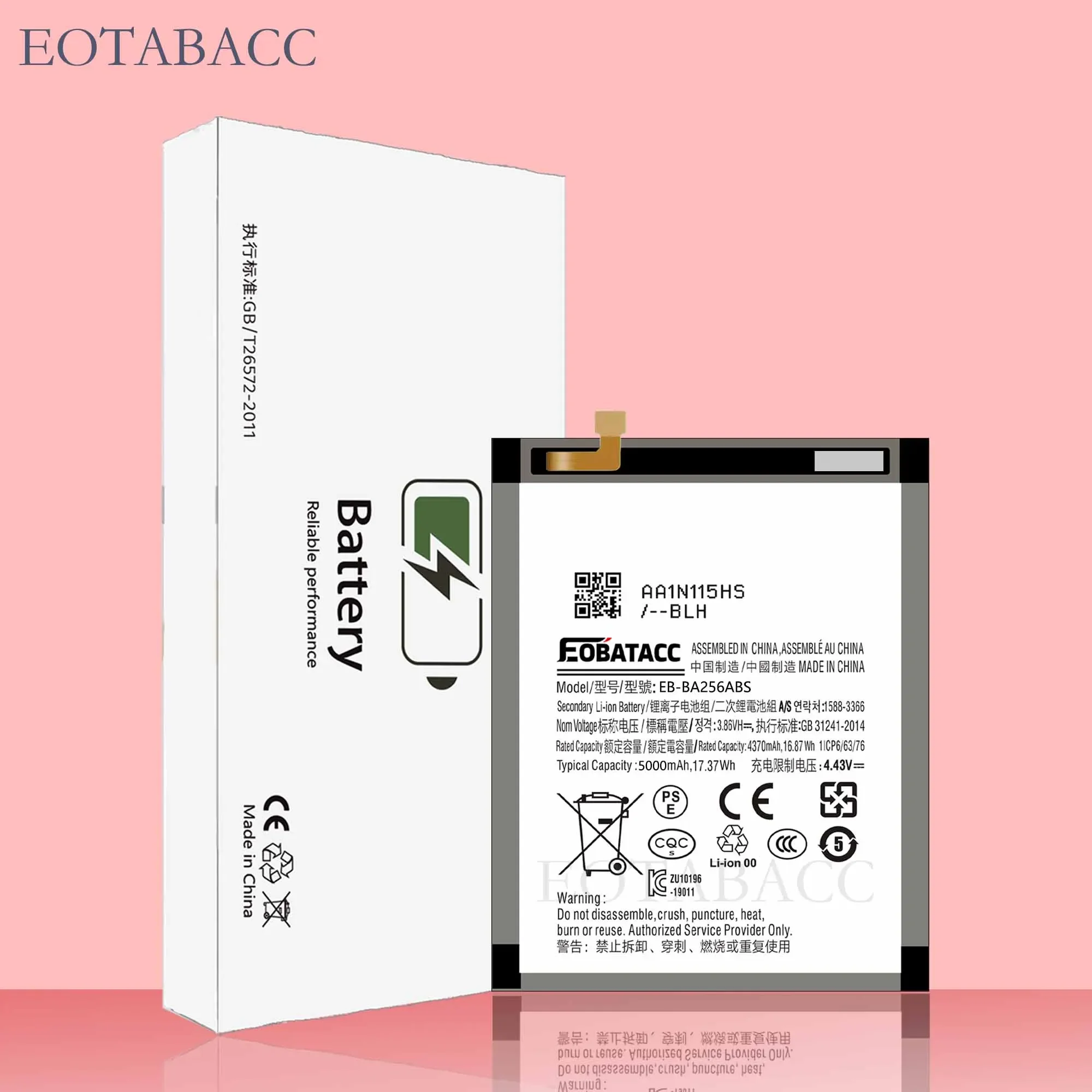 แบตเตอรี่ EB-BA256ABS คุณภาพสูงใหม่ eotabacc 100% สำหรับ Samsung A55 5G แบตเตอรี่ + เครื่องมือ