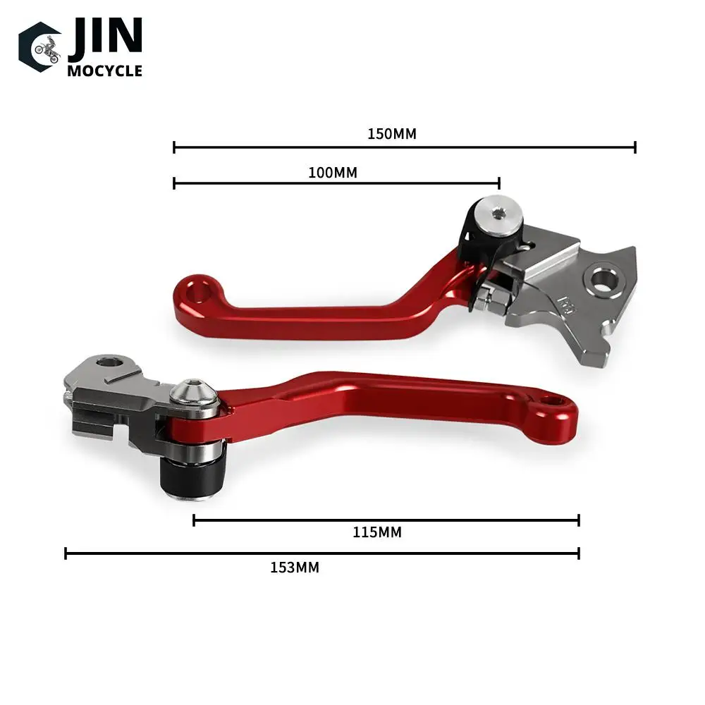 For YAMAHA DT125 DT 125 1987-2005 2004 CNC Aluminum Motorcoss Pit Dirt Bike Pivot Foldable Brake Clutch Levers With LOGO DT125