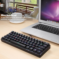 MOTOSPEED CK61 RGB Mechanical Gaming Keyboard Kailh BOX Switches Keyboard 61 Keys Anti-ghosting with Backlight for Gaming Black