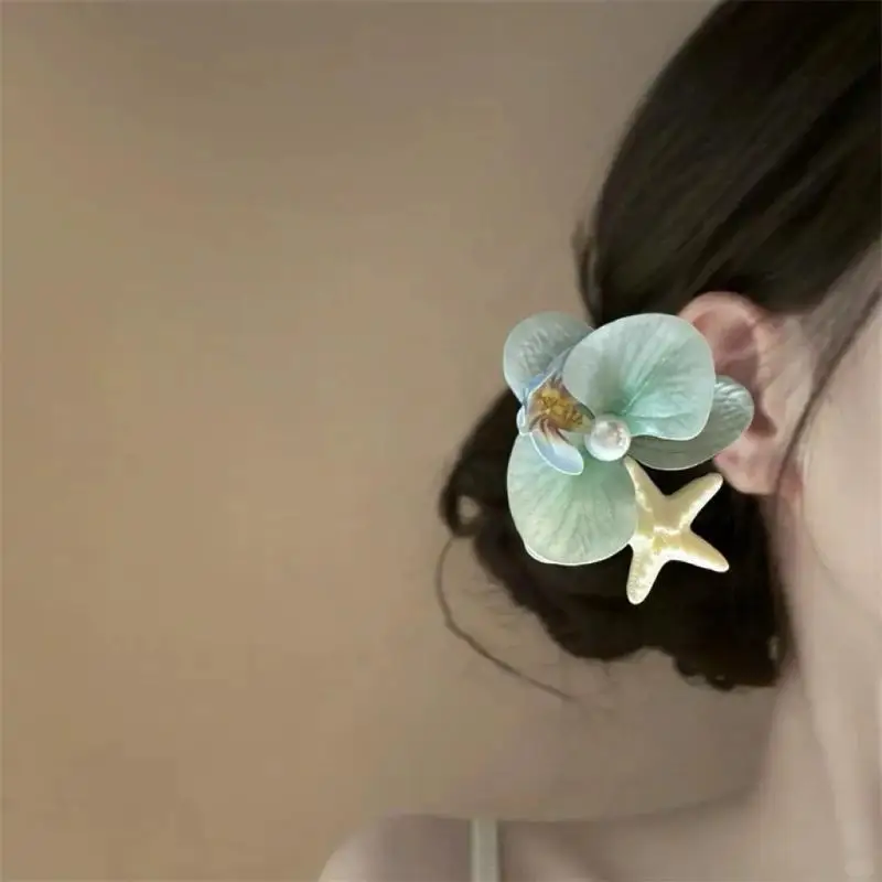 Halaenopsis Seestern-Haarspange Romantische Strand-Urlaubs-Haarspange Niedliches Sommer-Haaraccessoire für Frauen und Mädchen – Detail 9