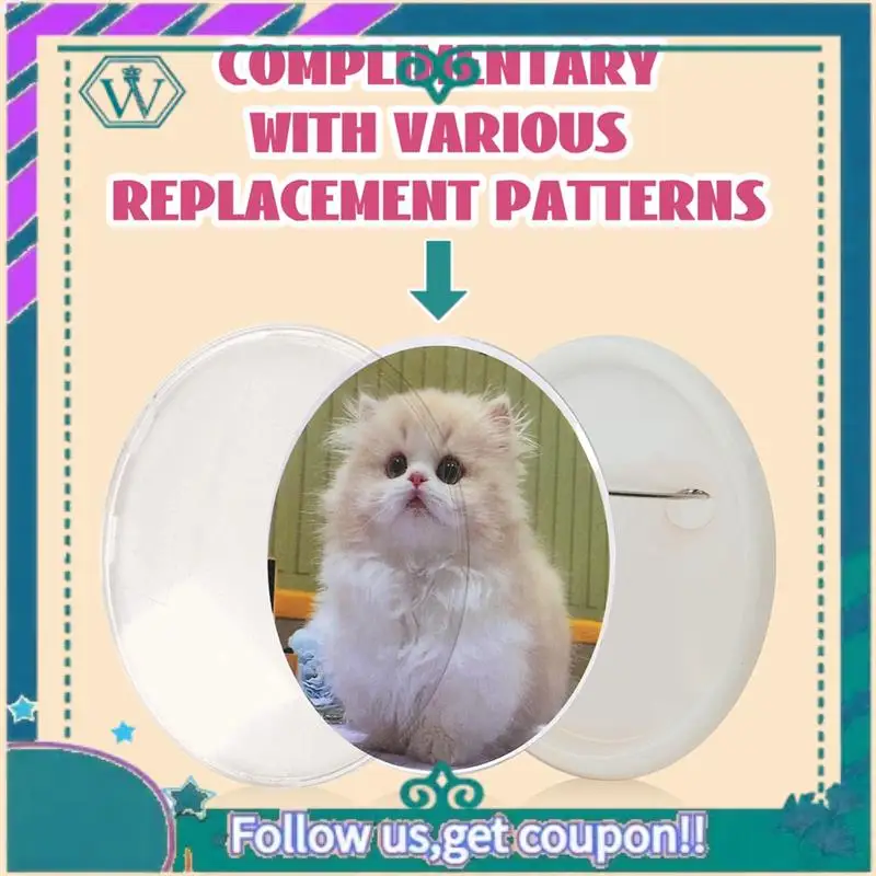 Upgraded Simple Badges Button Maker Machine Button Part , DIY Pin Badge Button Press Machine 48Pcs Button Parts