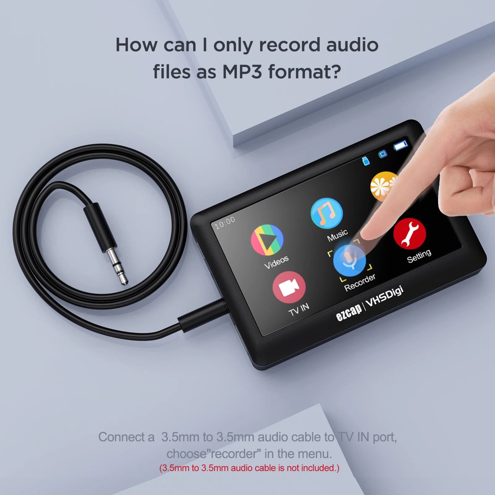 

AV Recorder Video Audio Capture Box Analog to Digital Converter Record Video VHS VCR's Camcorder DVD Players to U Disk