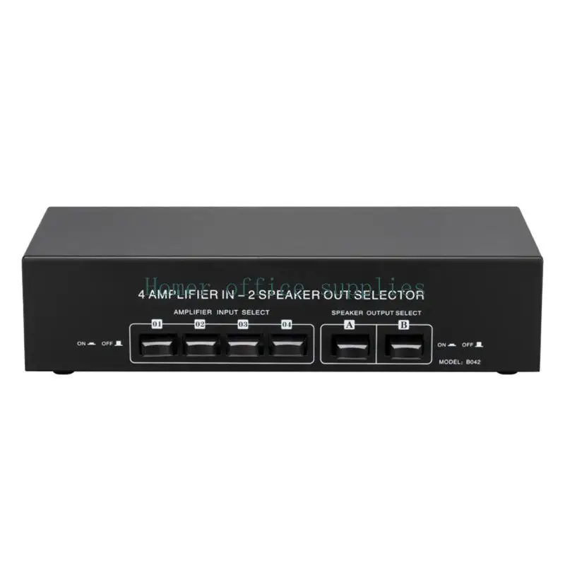K43B 4 in 2 out Passive Power Amplifier Speaker Selector Selection Switch 300W for Each Channel