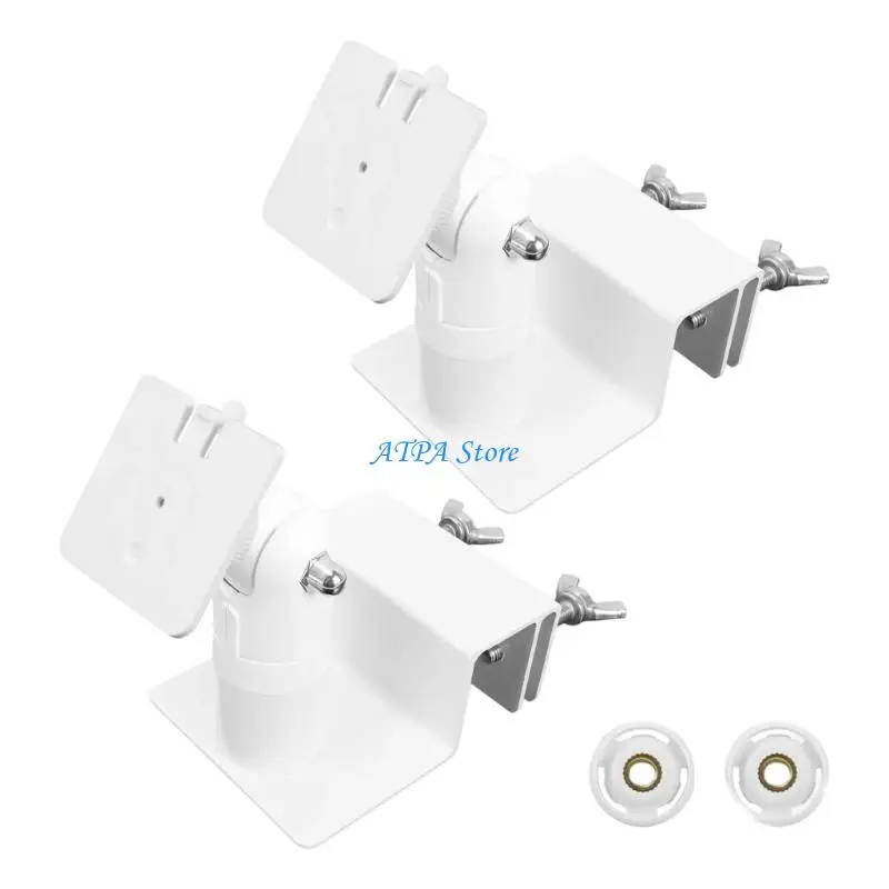 U13C Bracket for Security Cameras or Panels with Ball Head Positioning, Two Piece Mount for Outdoor Railing
