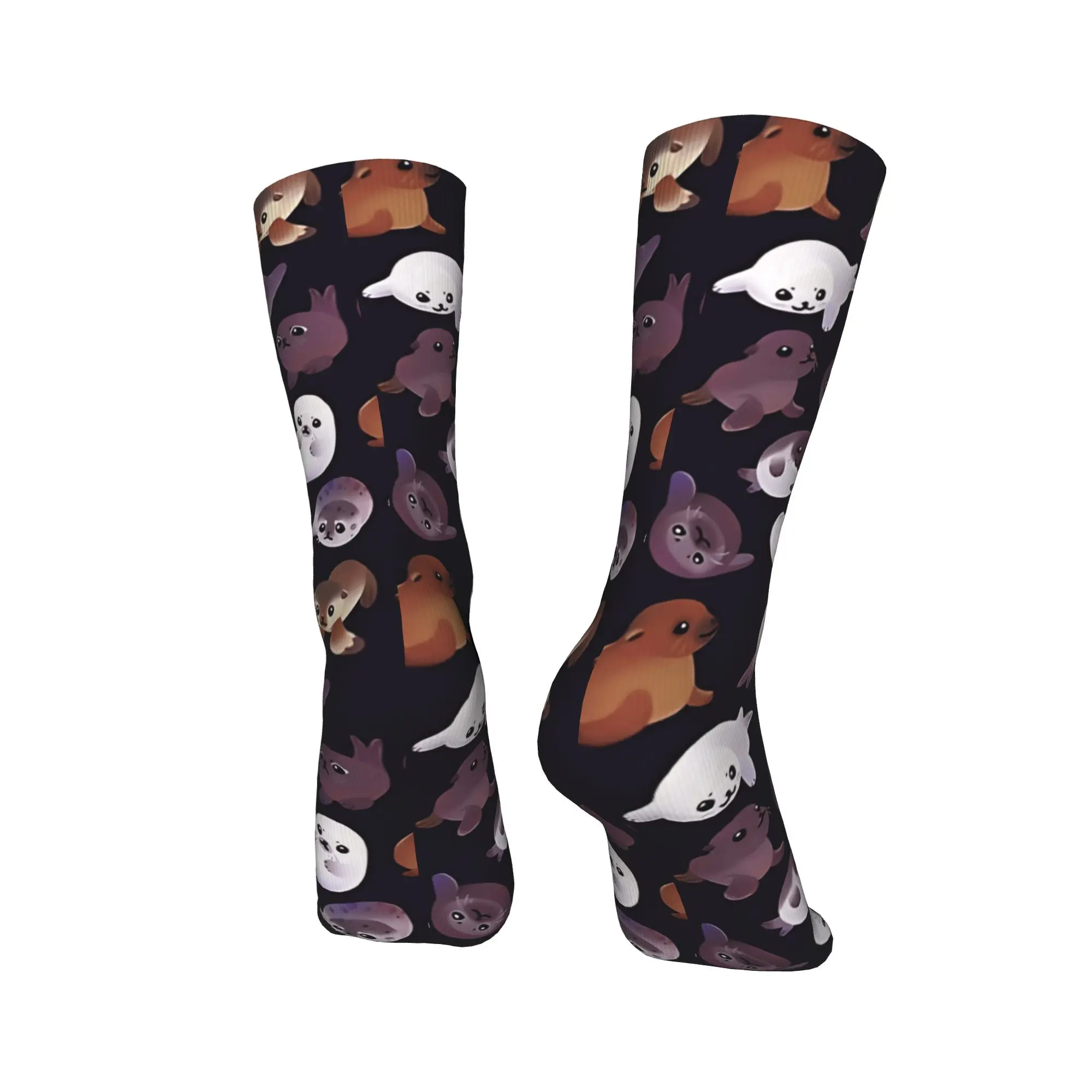 ถุงเท้ากันลื่นลายวินเทจสำหรับผู้ชายและผู้หญิง ถุงเท้าปั่นจักรยานเนื้อนุ่ม อุ่นสบาย สำหรับฤดูใบไม้ผลิ