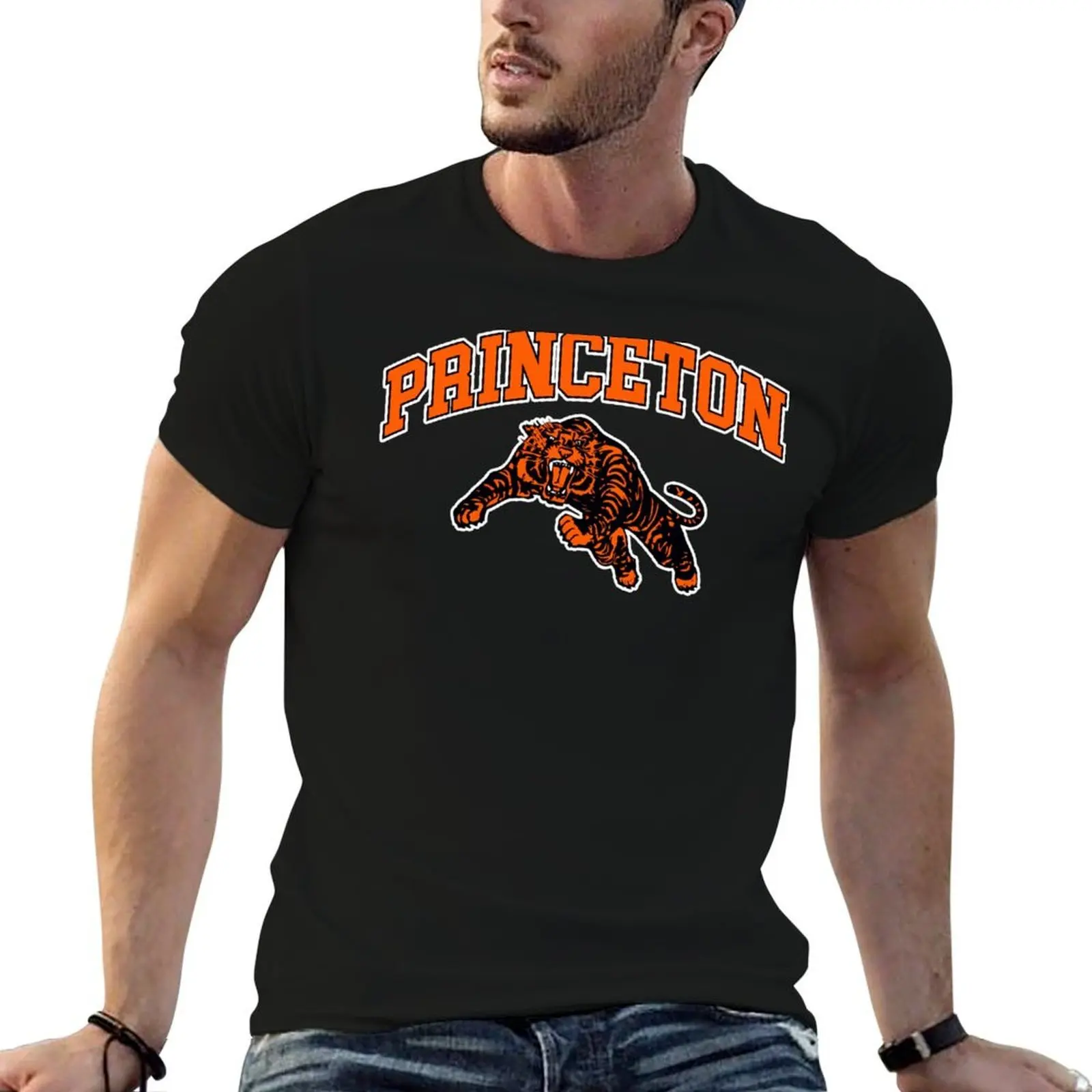 

Princeton Tiger T-Shirt man t shirt summer man t shirt graphic T-Shirt