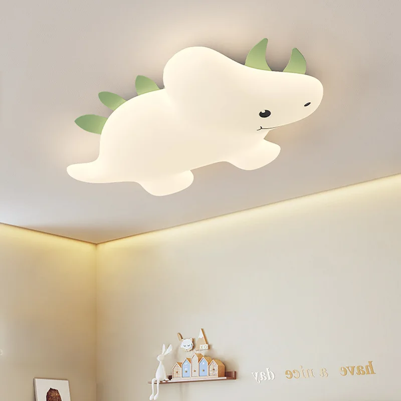 

Cute Dinosaur Triceratops Ceiling Lights LED Children's Room Light Cartoon Warm Baby Room Nursery Boy Girl Bedroom Ceiling Lamp